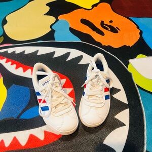 Adidas Originals VL Court 2.0 Red White Blue Stripes Youth FY7170   Size 12